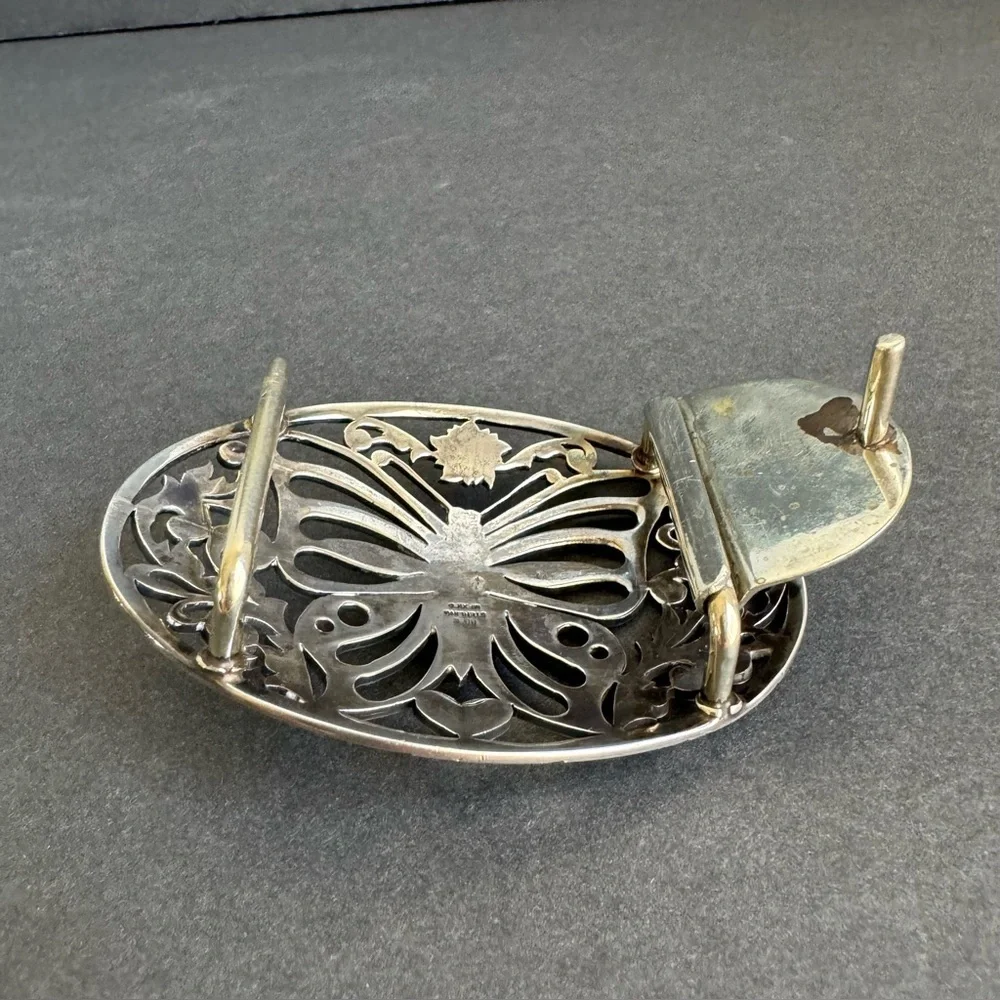 Fleming Butterfly Belt Buckle‎ Sterling Silver Filigree Etched Coastal Cowgirl